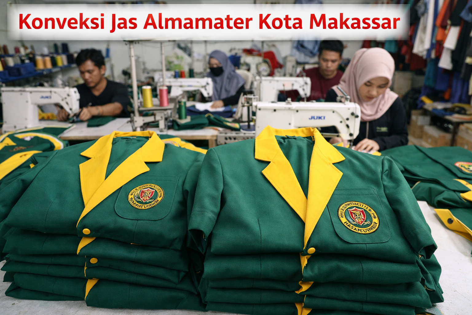 Konveksi jas almamater Kota Makassar